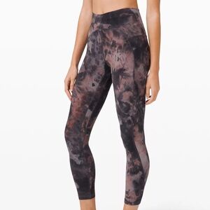 LULULEMON Align high-rise pant 25" length Graphite Grey Pink Pastel color SZ 4